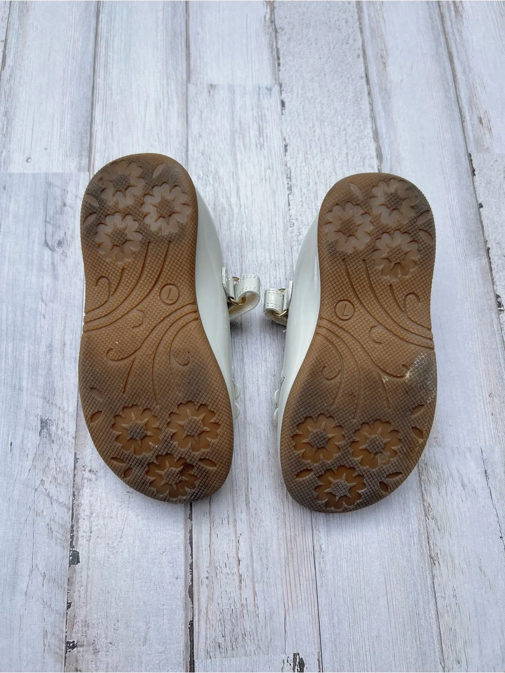 Toddler Ivory Floral Mary Jane Shoes